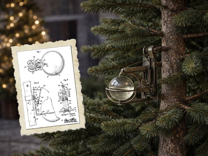 Bombka gaśnicza zaprojektowana przez George'a G. Pappasa w 1954 roku - patent i wizualizacja.
