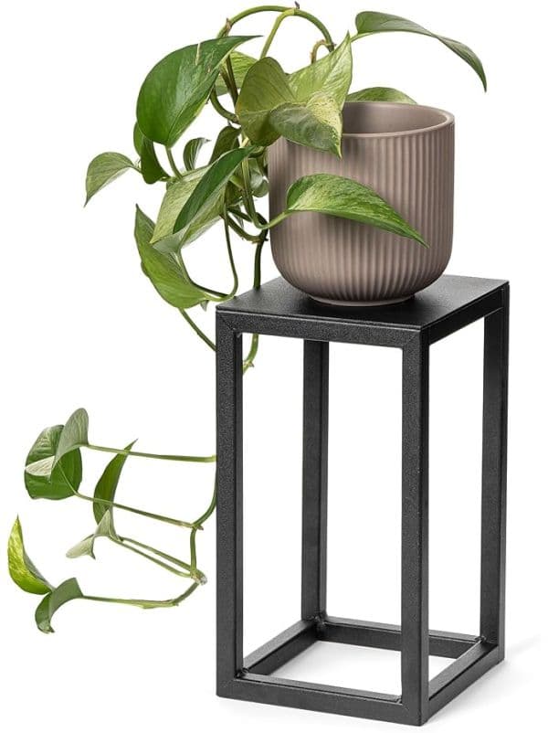 Kwietnik metalowy industrialny czarny 28 cm