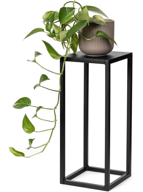 Kwietnik metalowy industrialny czarny 48 cm