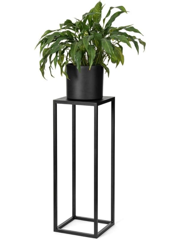 Kwietnik metalowy industrialny czarny 68 cm