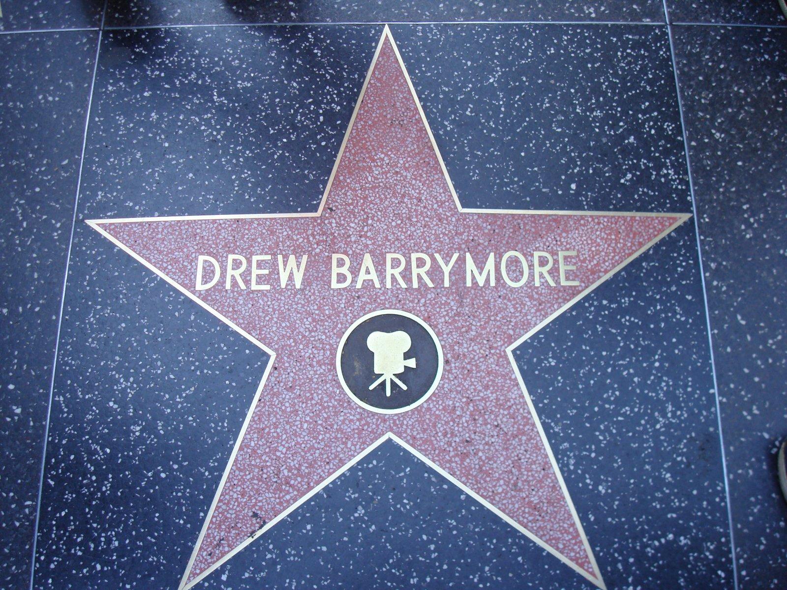 Gwiazda aktorki Drew Barrymore w Hollywood Walk of Fame Stars.
